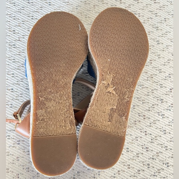 Michael Kors Denim Knot Sandals with Tan Straps - Picture 5 of 5